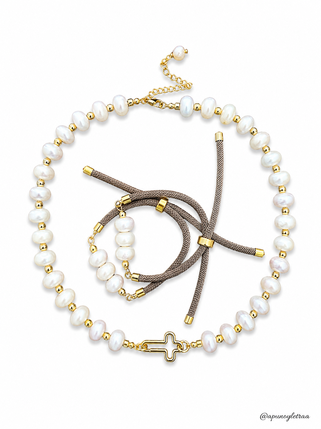 Collar set de perlas de agua dulce
